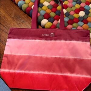 Jonathan Adler Red and Pink Gradient Tote